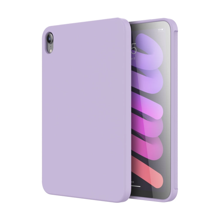 For iPad mini 2024 / mini 6 Mutural Silicone Microfiber Tablet Case(Lavender) - HoMEdemic™ 