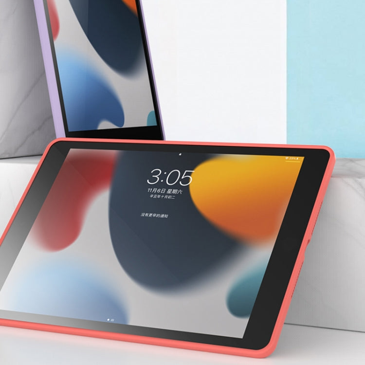 For iPad 10.2 2021 / 2020 / 2019 Mutural Silicone Microfiber Tablet Case(Pink Orange) - HoMEdemic™ 