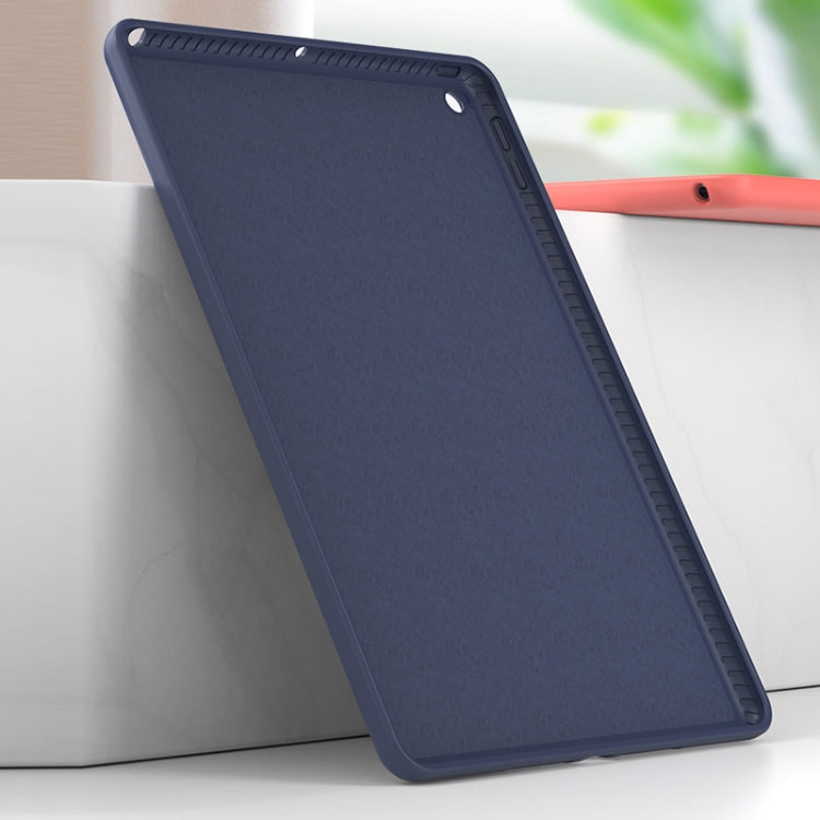 For iPad 10.2 2021 / 2020 / 2019 Mutural Silicone Microfiber Tablet Case(Light Blue) - HoMEdemic™ 