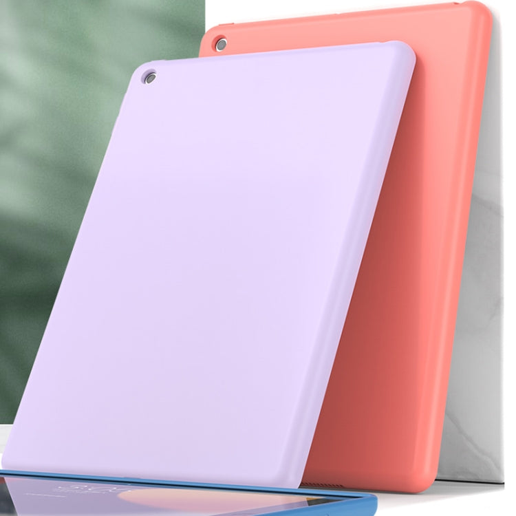 For iPad 10.2 2021 / 2020 / 2019 Mutural Silicone Microfiber Tablet Case(Lavender) - HoMEdemic™ 