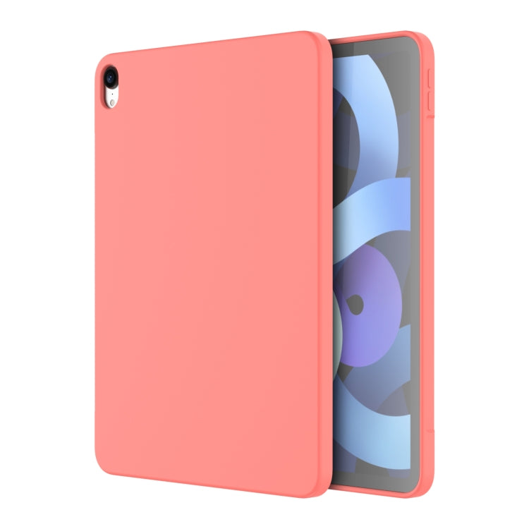 For iPad Air 11 2024 / Air 2022 /  Air 2020 10.9 Mutural Silicone Microfiber Tablet Case(Pink Orange) - HoMEdemic™ 