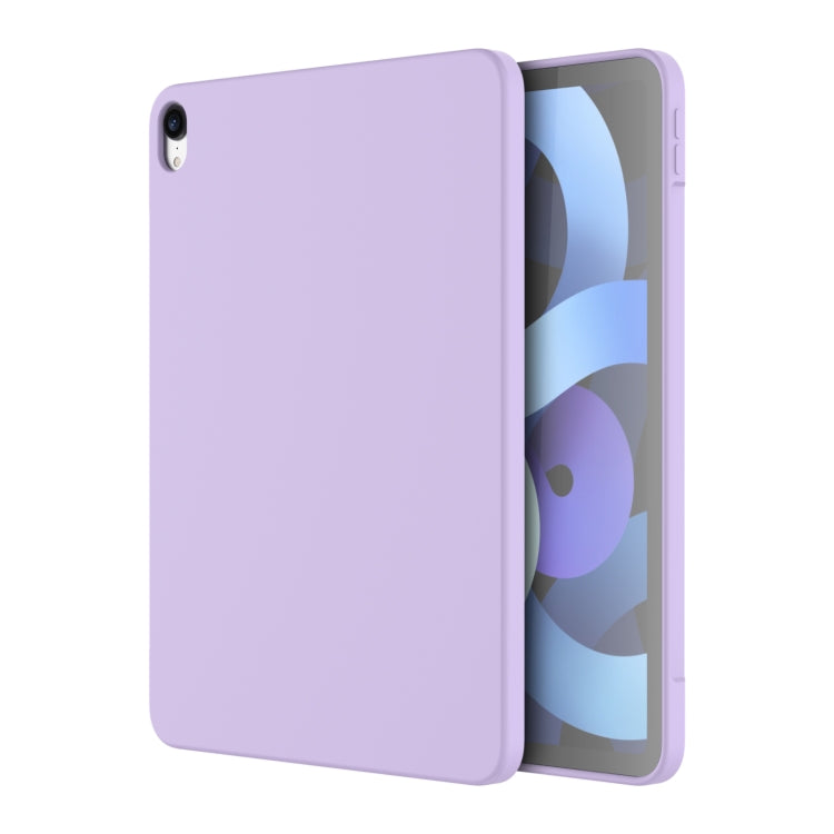 For iPad Air 11 2024 / Air 2022 /  Air 2020 10.9 Mutural Silicone Microfiber Tablet Case(Lavender) - HoMEdemic™ 