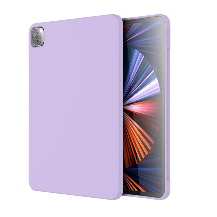 For iPad Pro 12.9  inch 2022 / 2021 / 2020 Mutural Silicone Microfiber Tablet Case(Lavender) - HoMEdemic™ 