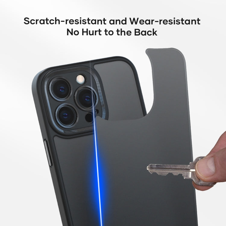 For iPhone 13 Pro ROCK U-shield Skin-like PC+TPU Phone Case (Black) - HoMEdemic™ 