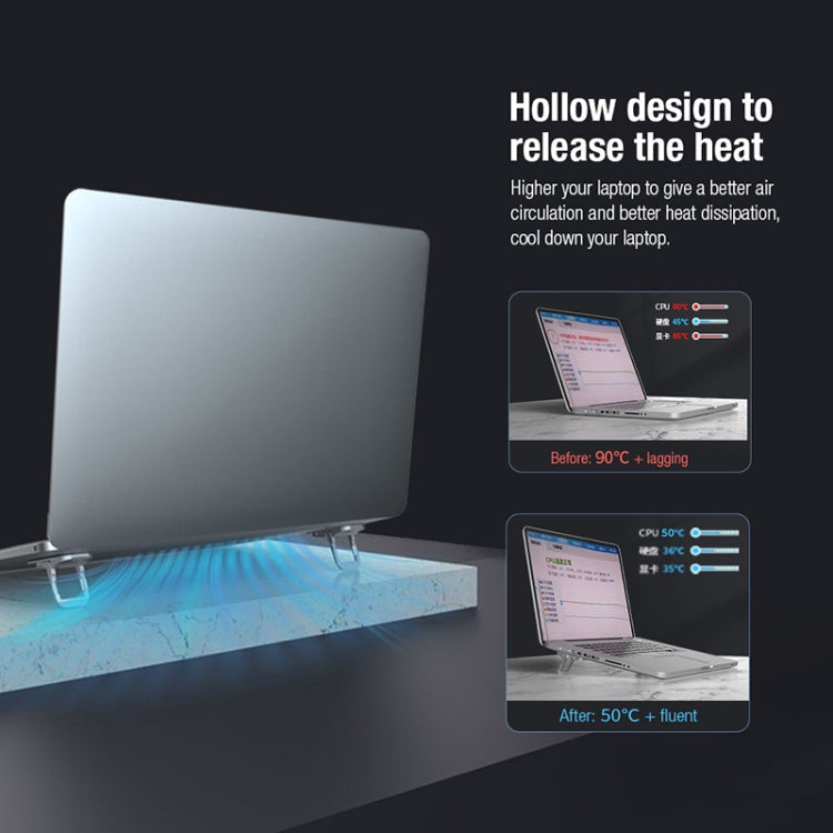 NILLKIN Bolster Plus Sticky Three-speed Adjustable Zinc Alloy Laptop Holder(Black) - HoMEdemic™ 