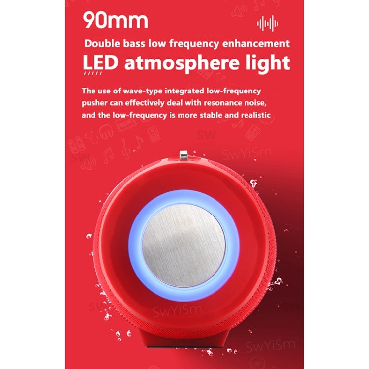 T&G TG322 40W Waterproof Portable LED Bluetooth Speaker(Red) - HoMEdemic™ 