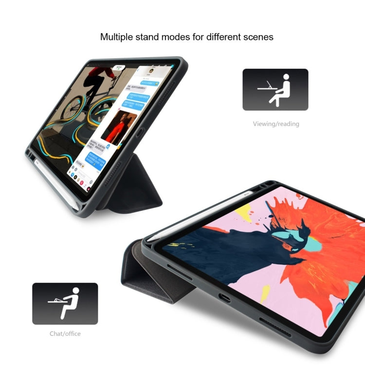 For iPad Pro 10.5 Mutural Exquisite Series Cloth Texture PU+TPU Leather Case with 3-Fold Holder & Pen Slot & Sleep & Wake-up Function(Green) - HoMEdemic™ 