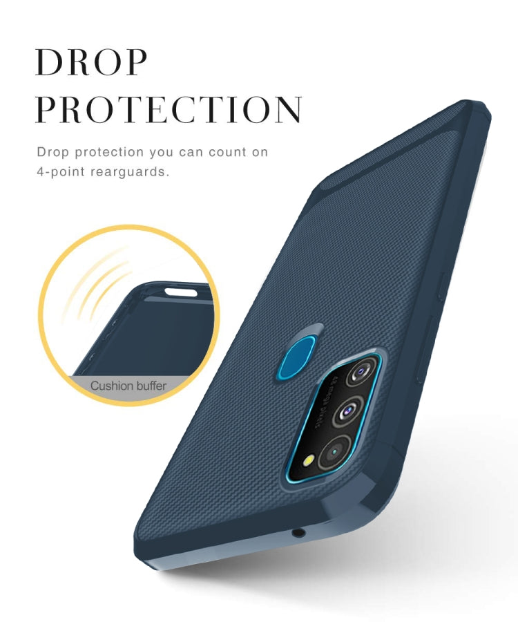 Carbon Fiber Texture Shockproof TPU Protective Case, For Samsung Galaxy M30s