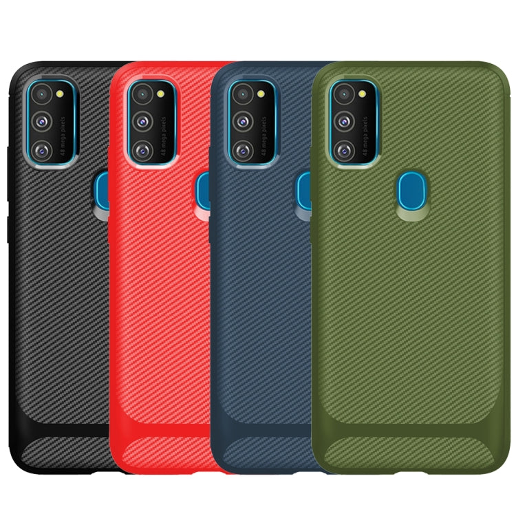 Carbon Fiber Texture Shockproof TPU Protective Case, For Samsung Galaxy M30s