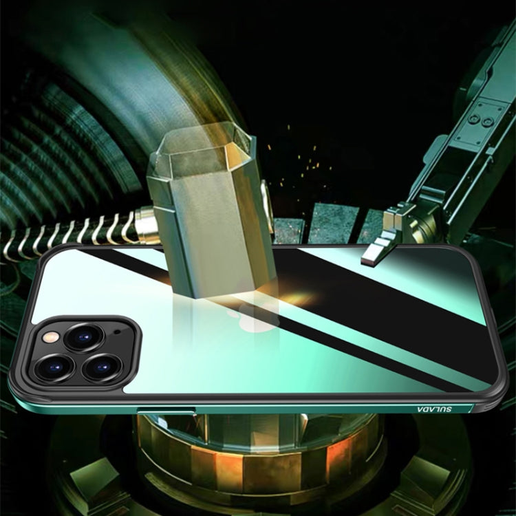 For iPhone 13 mini SULADA Metal Frame + Nano Glass + TPU Phone Case (Silver) - HoMEdemic™ 