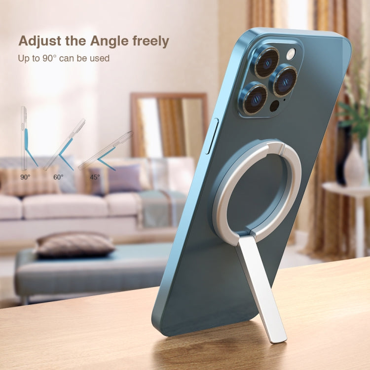 DUX DUICS Stoyobe HF-IV Magnetic Mobile Phone Stand Bracket for iPhone 12 & 13 Series(Silver) - HoMEdemic™ 