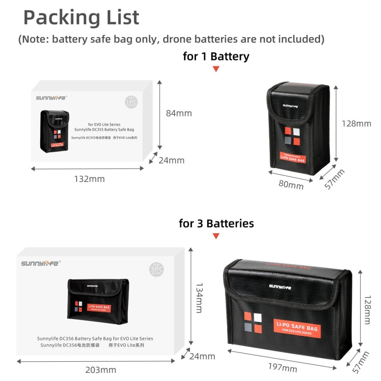 Sunnylife EVO-DC355 Battery Explosion-proof Bag for EVO Lite - HoMEdemic™ 