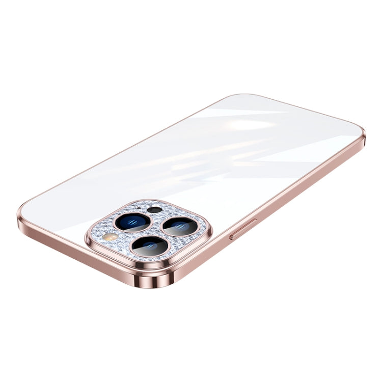 For iPhone 12 Pro Max SULADA Diamond Lens Protector Plated Frosted Case(Pink) - HoMEdemic™ 