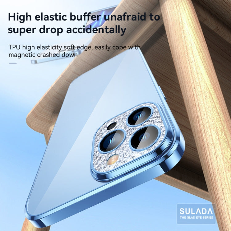 For iPhone 11 Pro Max SULADA Diamond Lens Protector Plated Frosted Case (Sierra Blue) - HoMEdemic™ 