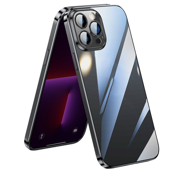 For iPhone 11 Pro Max SULADA Lens Protector Plated Clear Case (Black) - HoMEdemic™ 