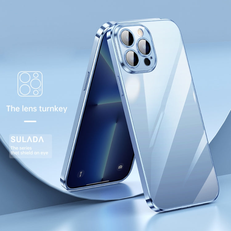 For iPhone 11 Pro Max SULADA Lens Protector Plated Clear Case (Sierra Blue) - HoMEdemic™ 