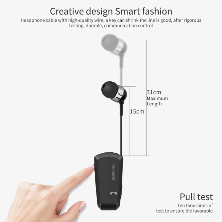 Fineblue F990 CVC6.0 Noise Reduction Lavalier Bluetooth Earphone, Support Vibration Reminder(Black) - HoMEdemic™ 