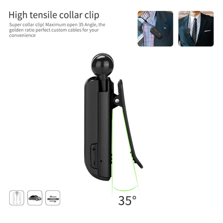 Fineblue F990 CVC6.0 Noise Reduction Lavalier Bluetooth Earphone, Support Vibration Reminder(Black) - HoMEdemic™ 
