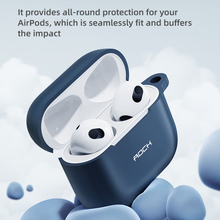 ROCK RPC3013 Silicone Earphone Protective Case with Hook For AirPods 3(Black) - HoMEdemic™ 