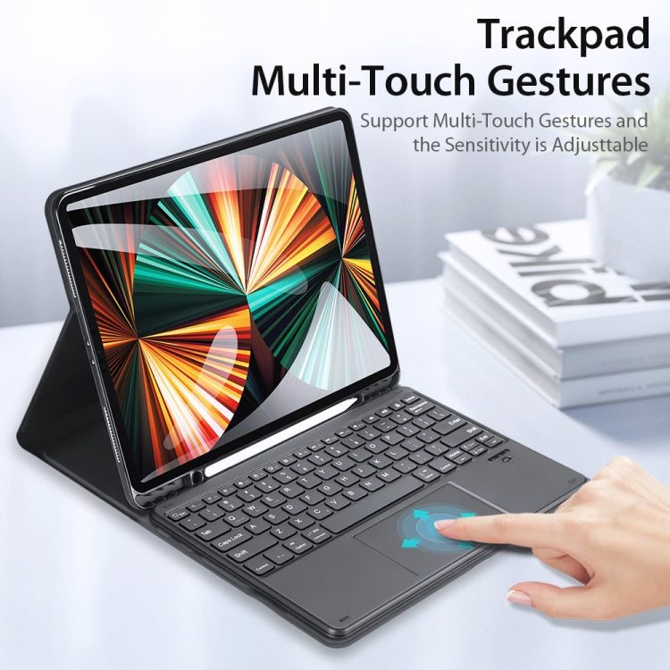 DUX DUCIS Bluetooth Keyboard Leather Case with Touchpad & Smart Sleep Function For iPad Pro 12.9 2020/2021/2022(Black) - HoMEdemic™ 