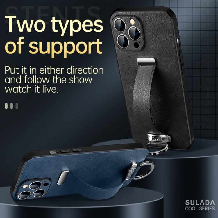 For iPhone 12 Pro SULADA Cool Series PC + Leather Texture Skin Feel Shockproof Phone Case (Black) - HoMEdemic™ 