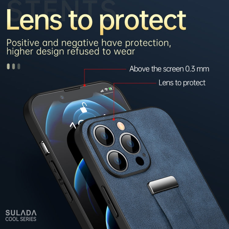 For iPhone 12 Pro SULADA Cool Series PC + Leather Texture Skin Feel Shockproof Phone Case (Black) - HoMEdemic™ 