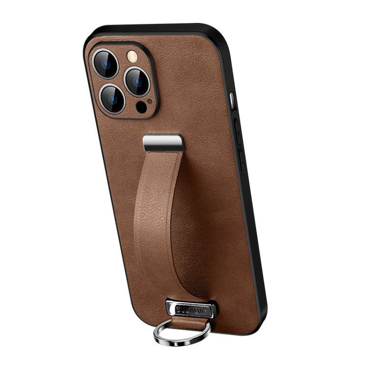 For iPhone 12 Pro Max SULADA Cool Series PC + Leather Texture Skin Feel Shockproof Phone Case (Brown) - HoMEdemic™ 