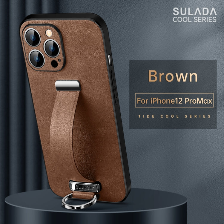 For iPhone 12 Pro Max SULADA Cool Series PC + Leather Texture Skin Feel Shockproof Phone Case (Brown) - HoMEdemic™ 