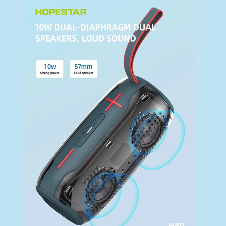 HOPESTAR H49 RGB Light TWS Waterproof Wireless Bluetooth Speaker(Blue) - HoMEdemic™ 