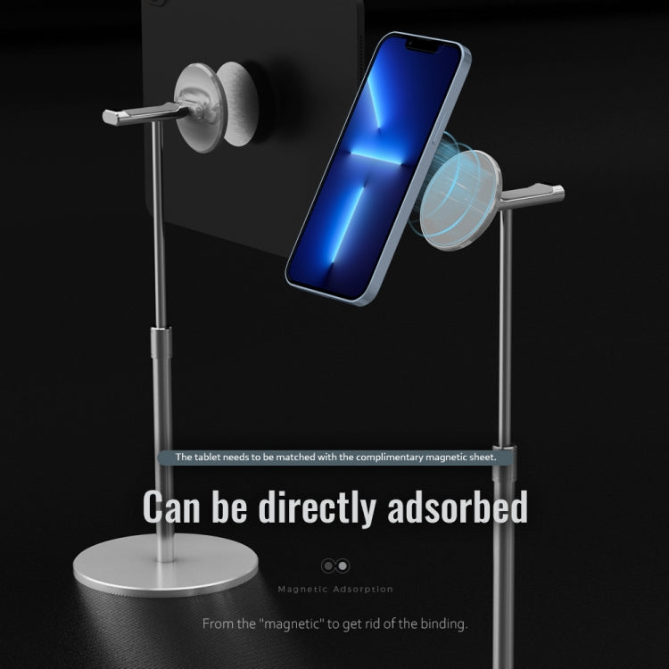 R-JUST PB04-13 Liftable Magnetic Mobile Phone Tablet Desktop Holder(Silver) - HoMEdemic™ 