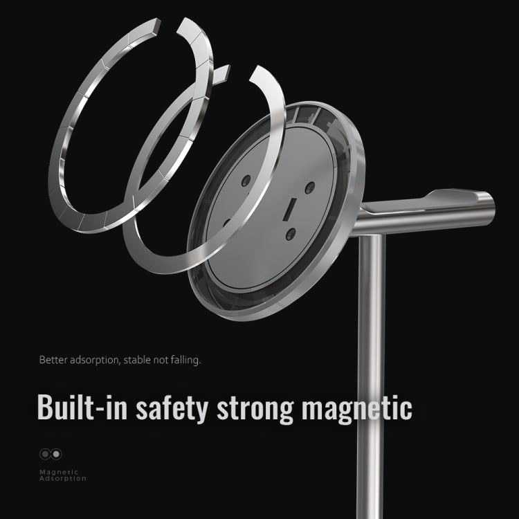 R-JUST PB04-13 Liftable Magnetic Mobile Phone Tablet Desktop Holder(Silver) - HoMEdemic™ 