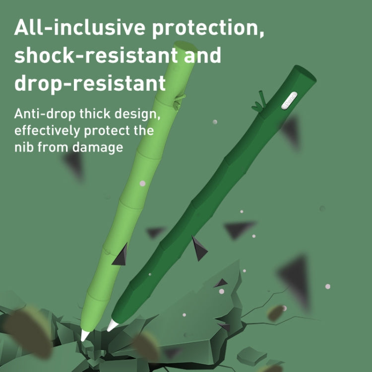 LOVE MEI Bamboo Liquid Silicone Gel Stylus Pen Protective Case For Apple Pencil 1(Dark Green) - HoMEdemic™ 