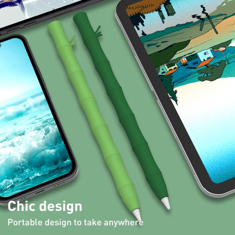 LOVE MEI Bamboo Liquid Silicone Gel Stylus Pen Protective Case For Apple Pencil 2(Dark Green) - HoMEdemic™ 