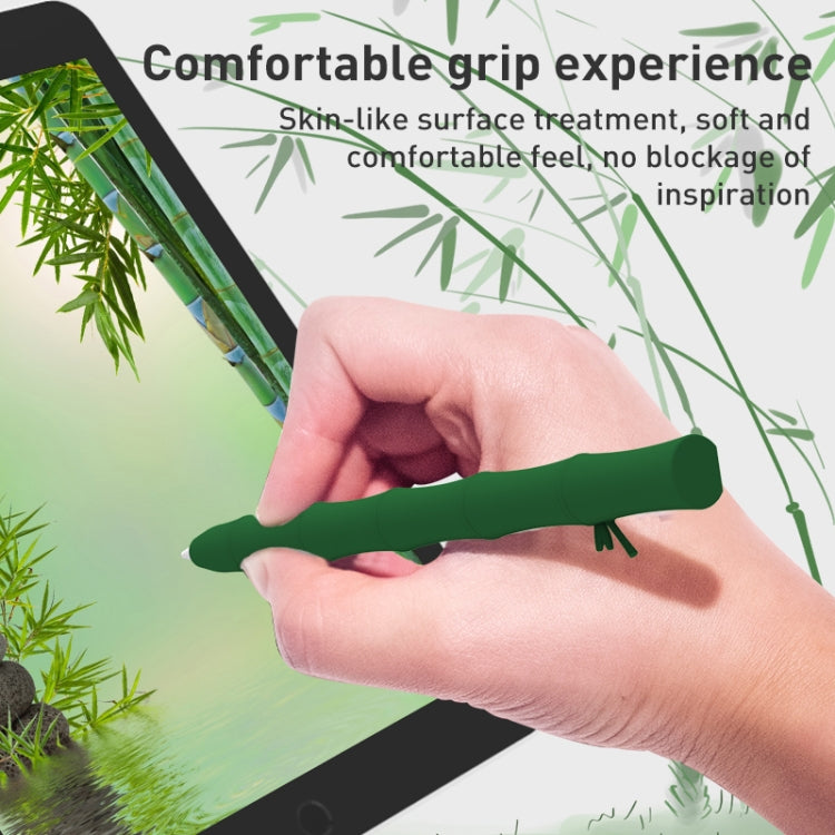LOVE MEI Bamboo Liquid Silicone Gel Stylus Pen Protective Case For Apple Pencil 2(Dark Green) - HoMEdemic™ 