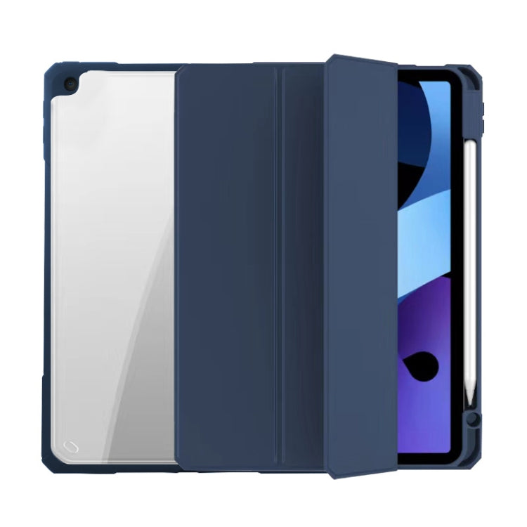 For iPad 10.2 2021 / 2020 / 2019 Mutural Pinyue Series Smart Leather Tablet Case(Dark Blue) - HoMEdemic™ 