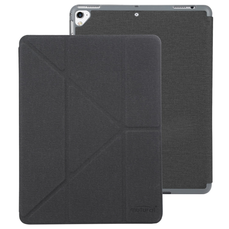 Mutural King Kong Series Deformation Holder Leather Tablet Case For iPad 9.7 2018 / 2017(Black) - HoMEdemic™ 