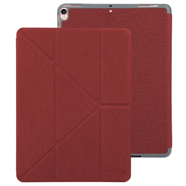 Mutural King Kong Series Deformation Holder Leather Tablet Case For iPad Pro 10.5 2019 / 2017(Red) - HoMEdemic™ 