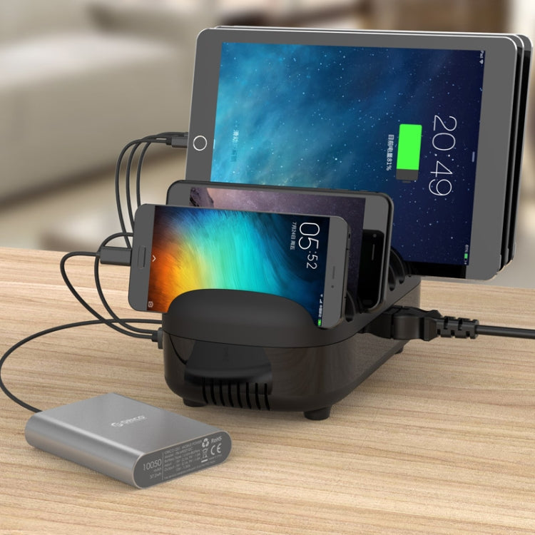 ORICO DUK-10P-DX 120W 5V 2.4A 10 Ports USB Charging Station, EU Plug(Black) - HoMEdemic™ 