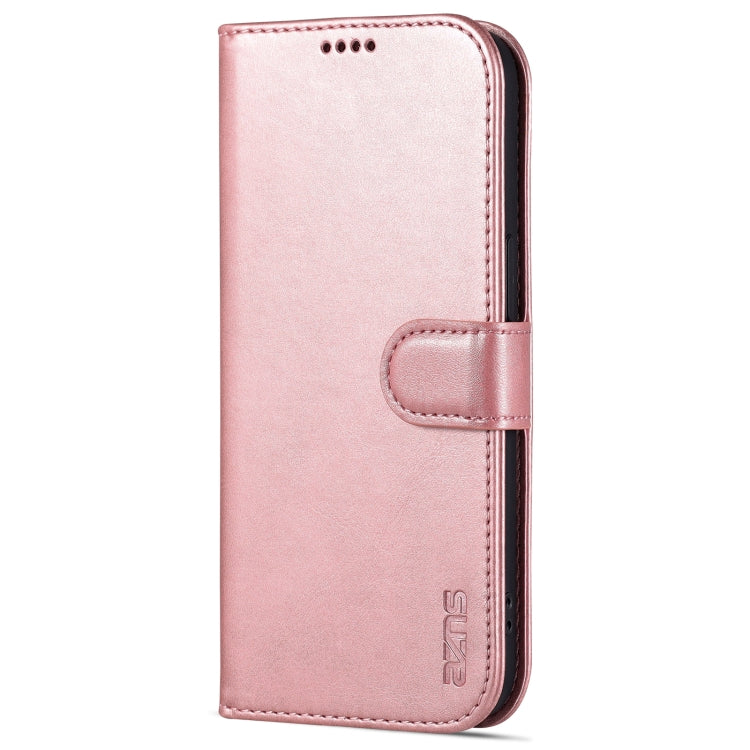 For iPhone 14 Pro AZNS Skin Feel Calf Texture Horizontal Flip Leather Case(Rose Gold) - HoMEdemic™ 