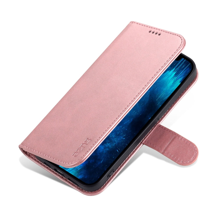 For iPhone 14 Pro AZNS Skin Feel Calf Texture Horizontal Flip Leather Case(Rose Gold) - HoMEdemic™ 