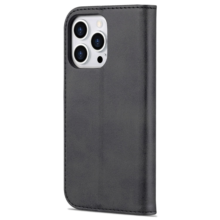 For iPhone 14 Pro AZNS Skin Feel Calf Texture Horizontal Flip Leather Case(Black) - HoMEdemic™ 