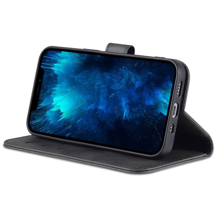 For iPhone 14 Pro AZNS Skin Feel Calf Texture Horizontal Flip Leather Case(Black) - HoMEdemic™ 