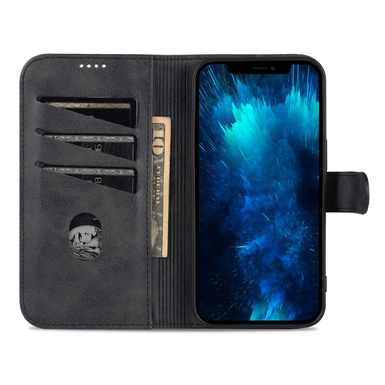 For iPhone 14 Pro AZNS Skin Feel Calf Texture Horizontal Flip Leather Case(Black) - HoMEdemic™ 