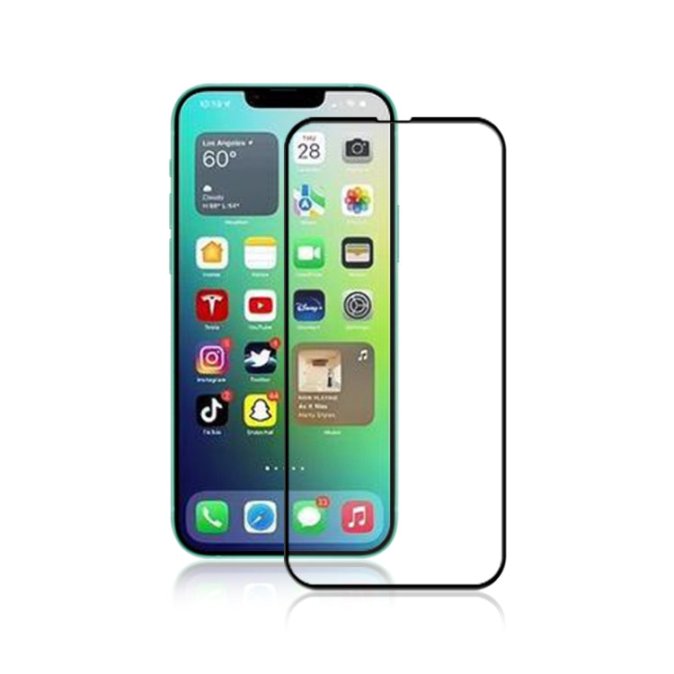For iPhone 14 Plus mocolo 9H Full Glue Silk Print Tempered Glass Film(Black) - HoMEdemic™ 