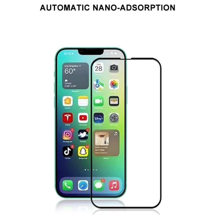 For iPhone 14 Plus mocolo 9H Full Glue Silk Print Tempered Glass Film(Black) - HoMEdemic™ 