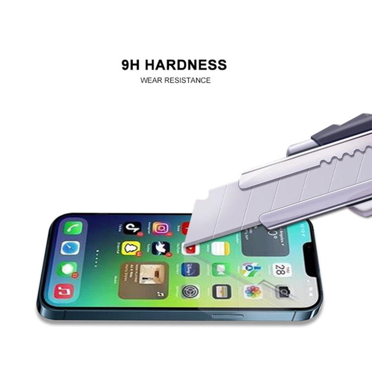 For iPhone 14 Plus mocolo 9H Full Glue Silk Print Tempered Glass Film(Black) - HoMEdemic™ 