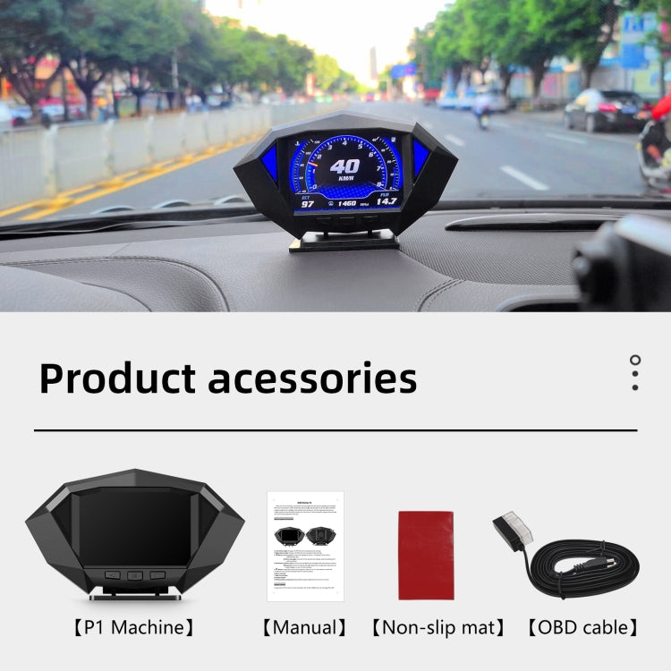 P1 3.5 inch Car OBD2 GPS HUD Head Up System Smart Digital Speedometer Meter Display, P1 - HoMEdemic™ 