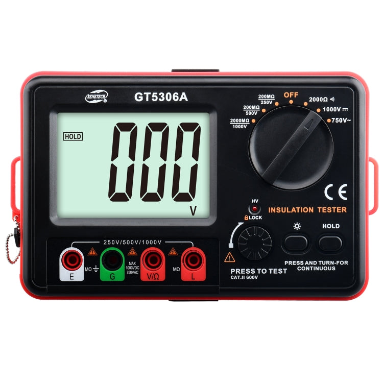 BENETECH GT5306A Insulation Resistance Tester, Battery Not Included - HoMEdemic™ 
