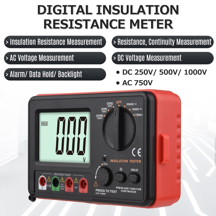 BENETECH GT5306A Insulation Resistance Tester, Battery Not Included - HoMEdemic™ 