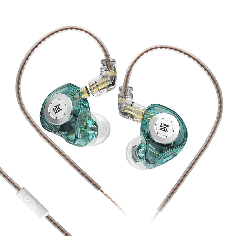 KZ-EDX PRO 1.25m Dynamic HiFi In-Ear Sports Music Headphones, Style:With Microphone(Transparent Cyan) - HoMEdemic™ 
